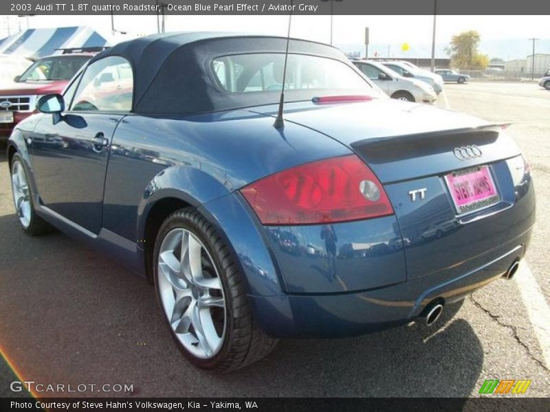 Ocean Blue Pearl Effect / Aviator Gray 2003 Audi TT 1.8T quattro Roadster