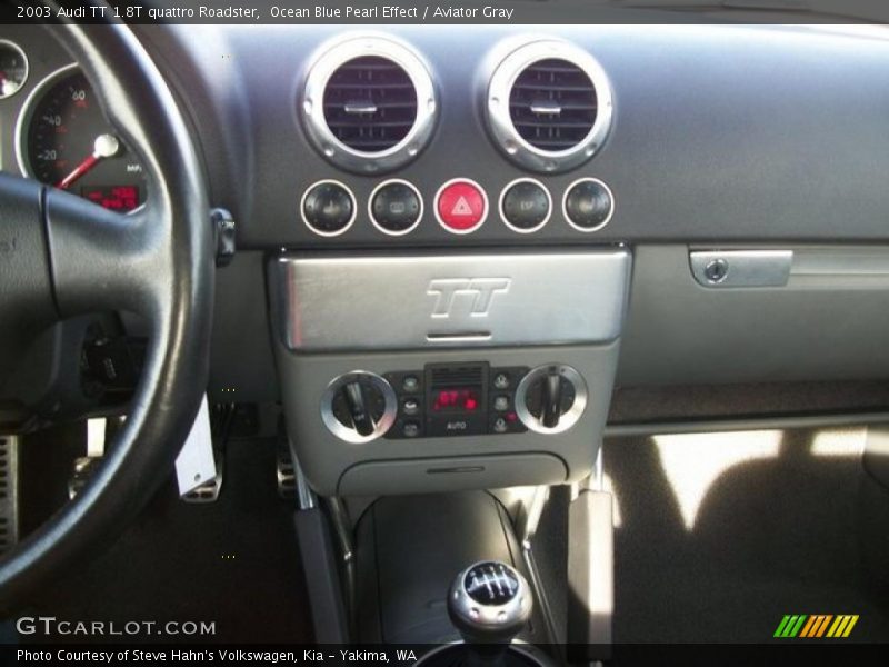 Ocean Blue Pearl Effect / Aviator Gray 2003 Audi TT 1.8T quattro Roadster