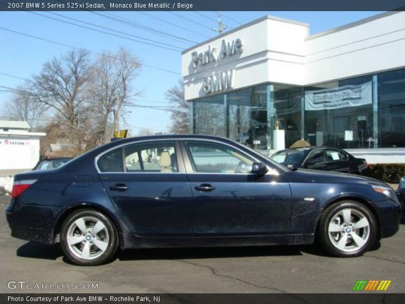 Monaco Blue Metallic / Beige 2007 BMW 5 Series 525xi Sedan