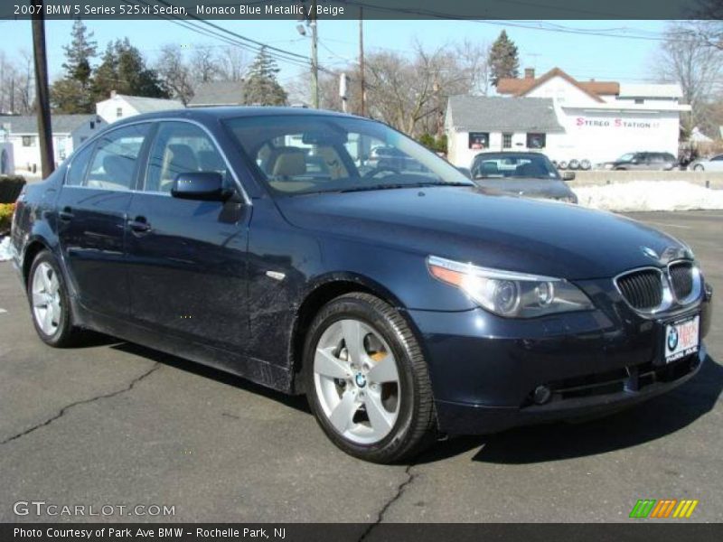 Monaco Blue Metallic / Beige 2007 BMW 5 Series 525xi Sedan