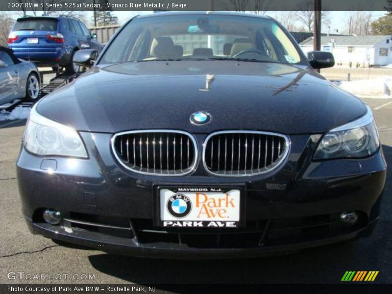 Monaco Blue Metallic / Beige 2007 BMW 5 Series 525xi Sedan