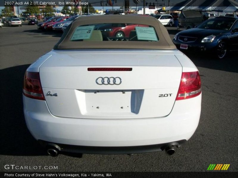 Ibis White / Beige 2007 Audi A4 2.0T Cabriolet
