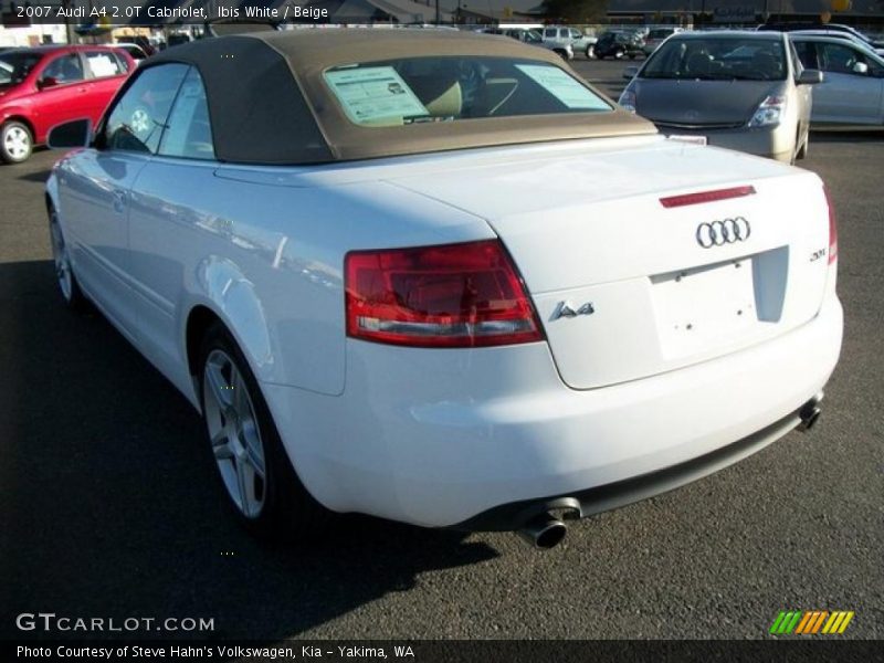 Ibis White / Beige 2007 Audi A4 2.0T Cabriolet