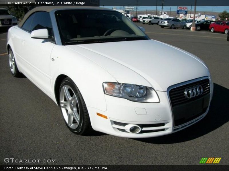Ibis White / Beige 2007 Audi A4 2.0T Cabriolet