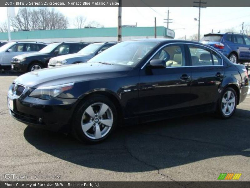 Monaco Blue Metallic / Beige 2007 BMW 5 Series 525xi Sedan