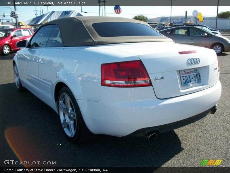 Ibis White / Beige 2007 Audi A4 2.0T Cabriolet
