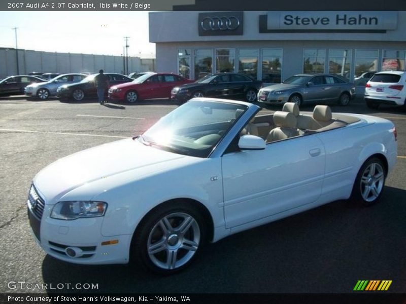 Ibis White / Beige 2007 Audi A4 2.0T Cabriolet