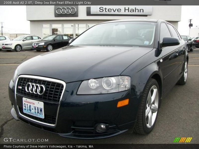Deep Sea Blue Pearl Effect / Light Gray 2008 Audi A3 2.0T