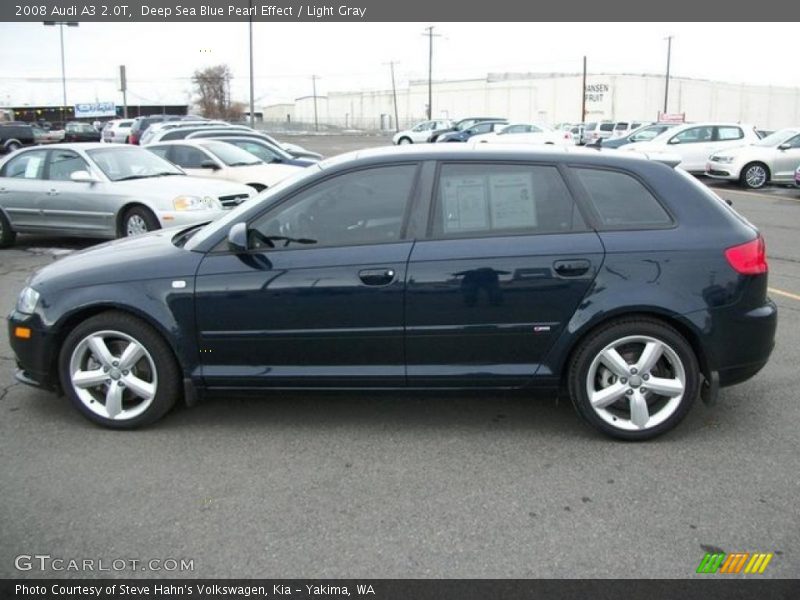 Deep Sea Blue Pearl Effect / Light Gray 2008 Audi A3 2.0T