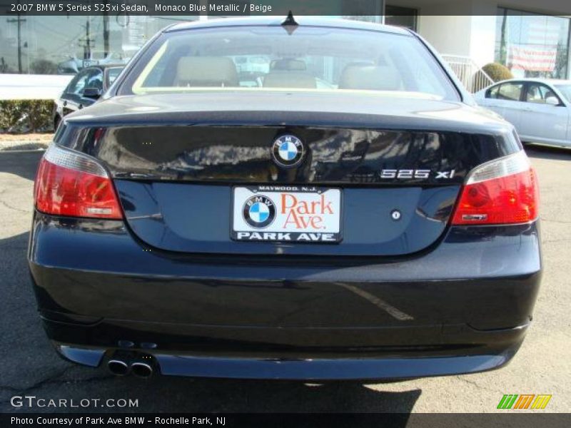 Monaco Blue Metallic / Beige 2007 BMW 5 Series 525xi Sedan