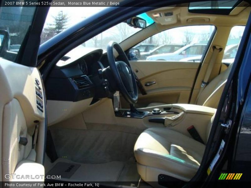 Monaco Blue Metallic / Beige 2007 BMW 5 Series 525xi Sedan