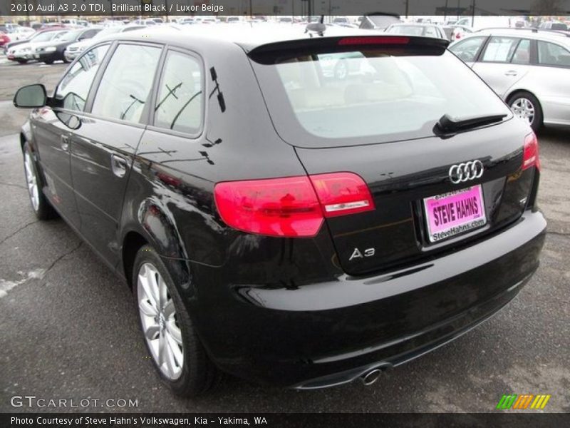 Brilliant Black / Luxor Beige 2010 Audi A3 2.0 TDI