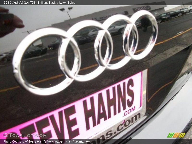 Brilliant Black / Luxor Beige 2010 Audi A3 2.0 TDI