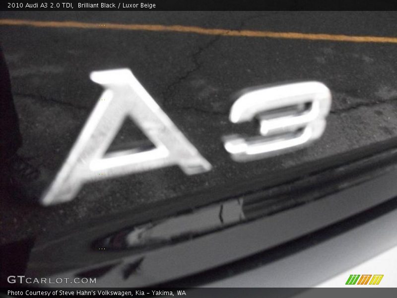 Brilliant Black / Luxor Beige 2010 Audi A3 2.0 TDI