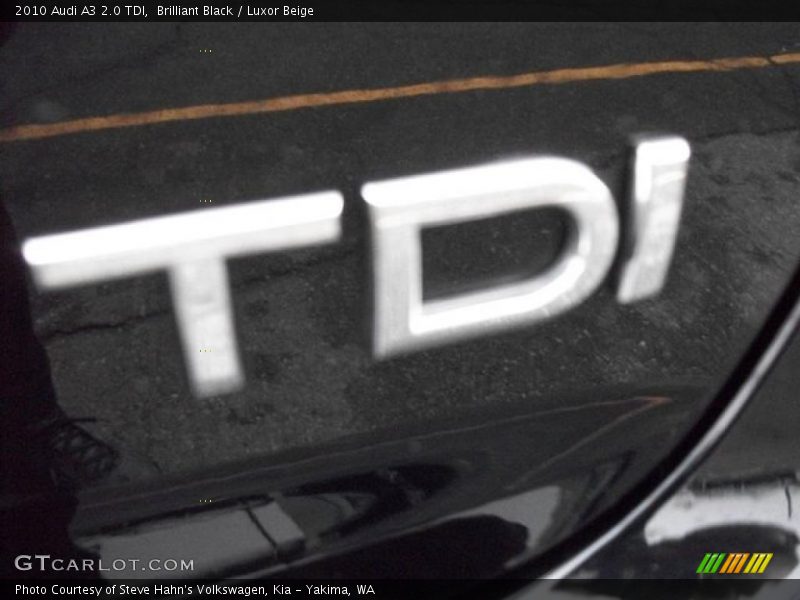 Brilliant Black / Luxor Beige 2010 Audi A3 2.0 TDI