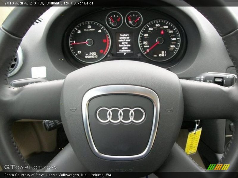 Brilliant Black / Luxor Beige 2010 Audi A3 2.0 TDI