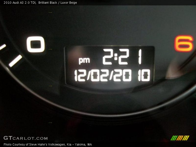 Brilliant Black / Luxor Beige 2010 Audi A3 2.0 TDI