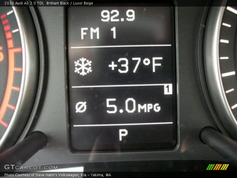 Brilliant Black / Luxor Beige 2010 Audi A3 2.0 TDI