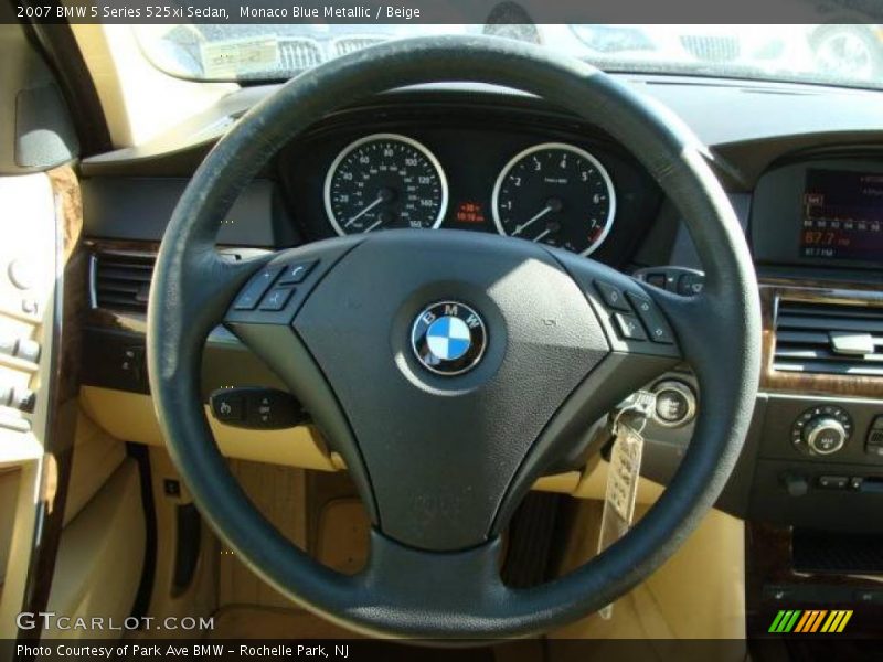 Monaco Blue Metallic / Beige 2007 BMW 5 Series 525xi Sedan