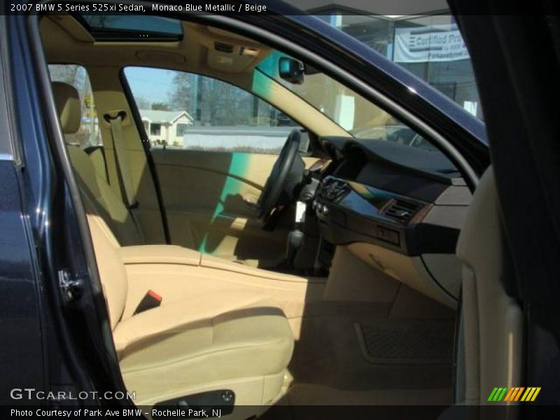 Monaco Blue Metallic / Beige 2007 BMW 5 Series 525xi Sedan