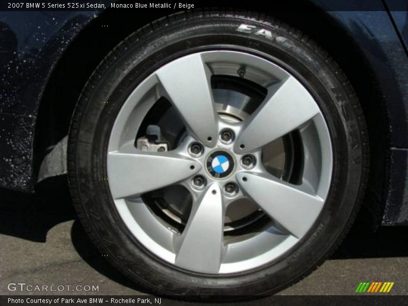 Monaco Blue Metallic / Beige 2007 BMW 5 Series 525xi Sedan