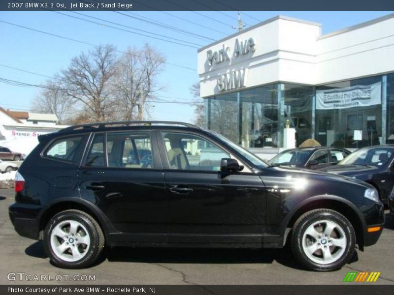 Jet Black / Sand Beige 2007 BMW X3 3.0si