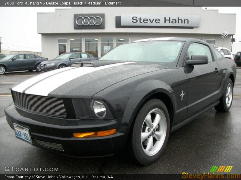 Black / Medium Parchment 2008 Ford Mustang V6 Deluxe Coupe
