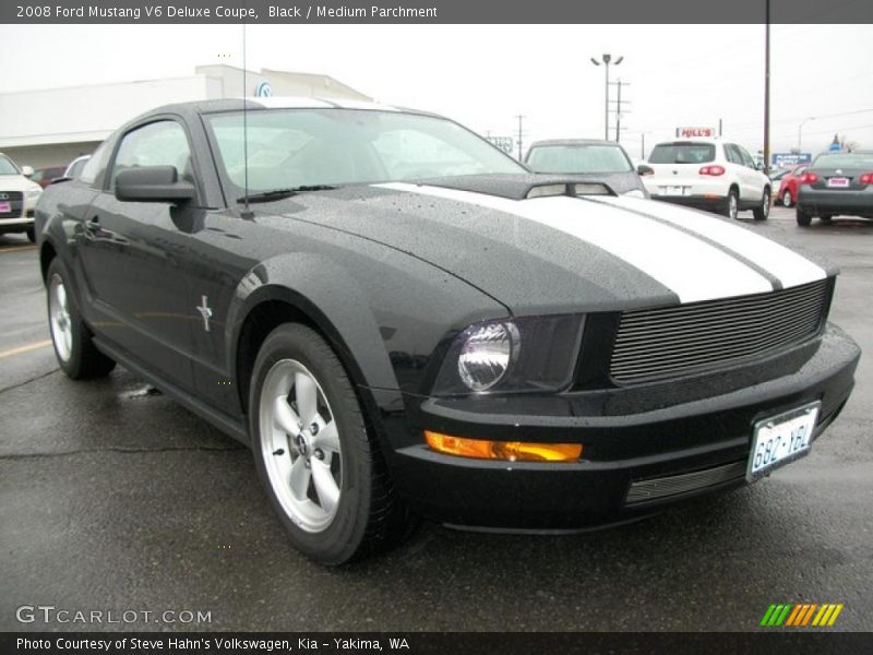 Black / Medium Parchment 2008 Ford Mustang V6 Deluxe Coupe