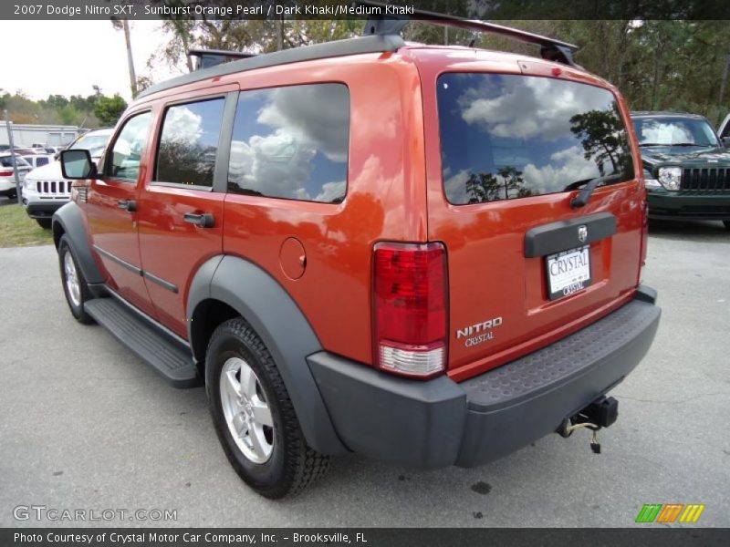 Sunburst Orange Pearl / Dark Khaki/Medium Khaki 2007 Dodge Nitro SXT