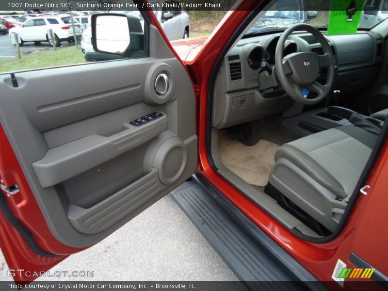 Sunburst Orange Pearl / Dark Khaki/Medium Khaki 2007 Dodge Nitro SXT
