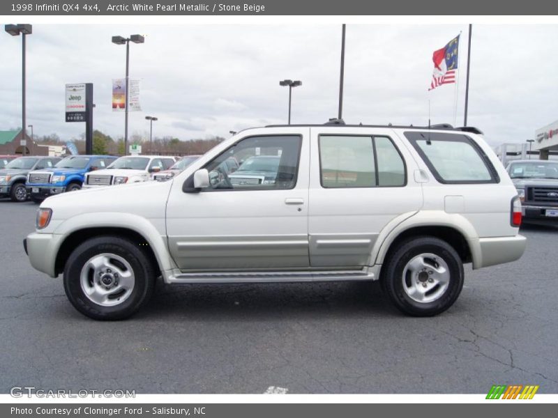 Arctic White Pearl Metallic / Stone Beige 1998 Infiniti QX4 4x4