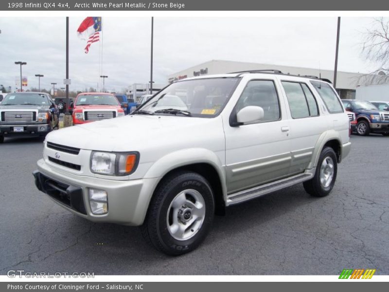 Arctic White Pearl Metallic / Stone Beige 1998 Infiniti QX4 4x4