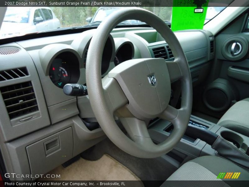 Sunburst Orange Pearl / Dark Khaki/Medium Khaki 2007 Dodge Nitro SXT