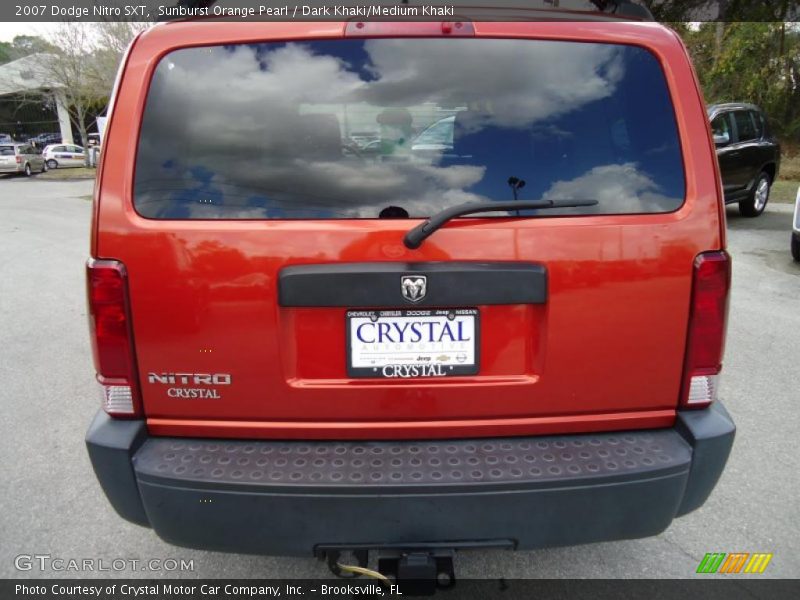 Sunburst Orange Pearl / Dark Khaki/Medium Khaki 2007 Dodge Nitro SXT
