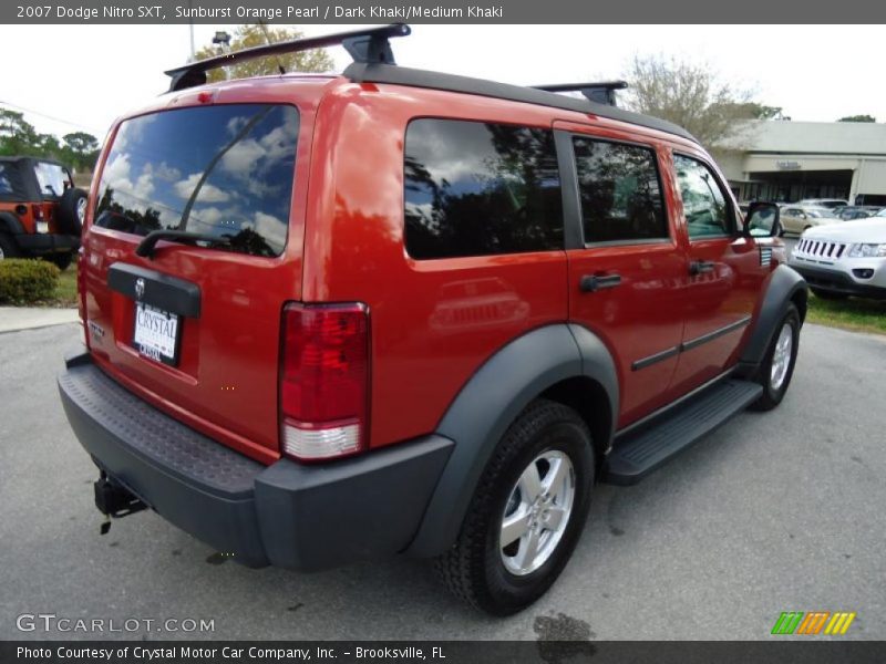 Sunburst Orange Pearl / Dark Khaki/Medium Khaki 2007 Dodge Nitro SXT