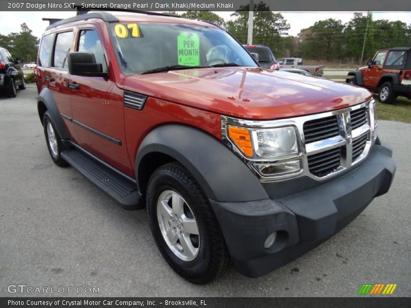 Sunburst Orange Pearl / Dark Khaki/Medium Khaki 2007 Dodge Nitro SXT
