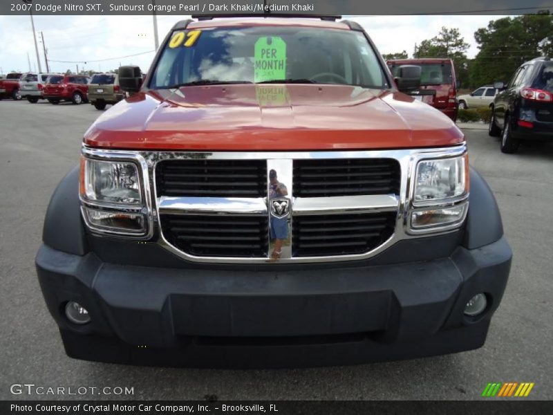 Sunburst Orange Pearl / Dark Khaki/Medium Khaki 2007 Dodge Nitro SXT