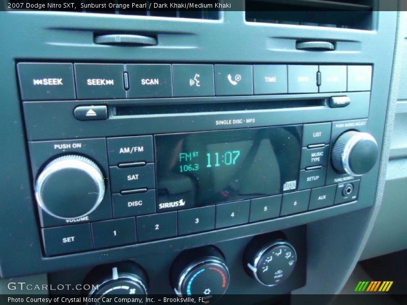 Sunburst Orange Pearl / Dark Khaki/Medium Khaki 2007 Dodge Nitro SXT