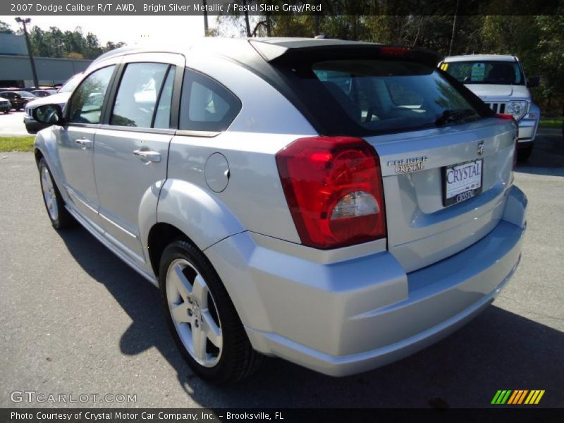 Bright Silver Metallic / Pastel Slate Gray/Red 2007 Dodge Caliber R/T AWD