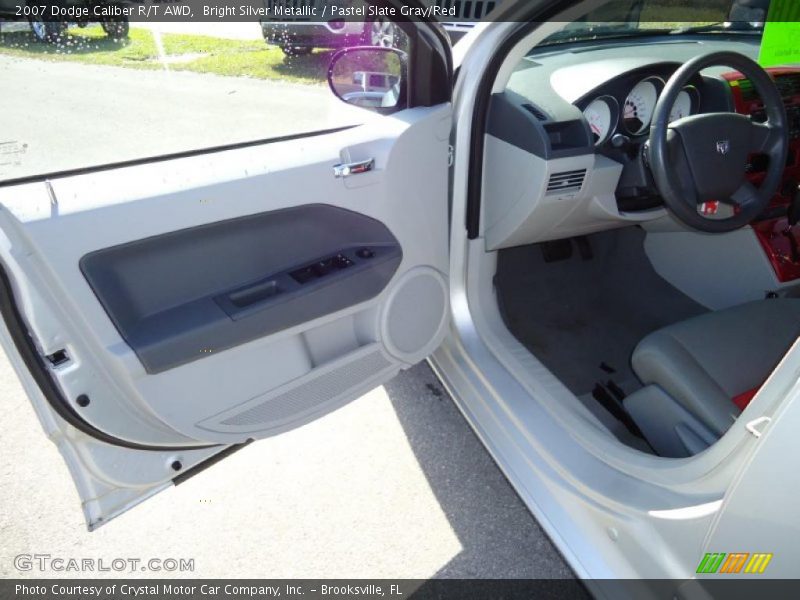 Bright Silver Metallic / Pastel Slate Gray/Red 2007 Dodge Caliber R/T AWD