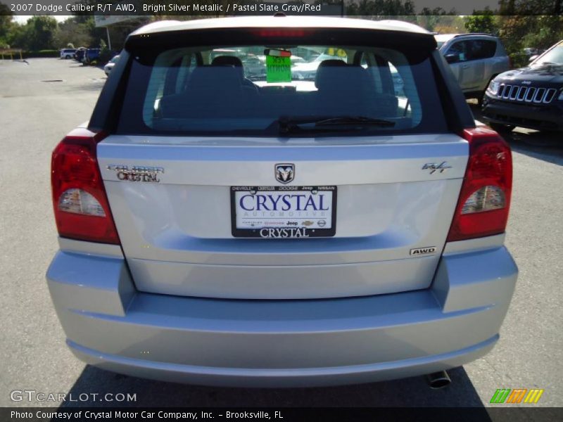 Bright Silver Metallic / Pastel Slate Gray/Red 2007 Dodge Caliber R/T AWD
