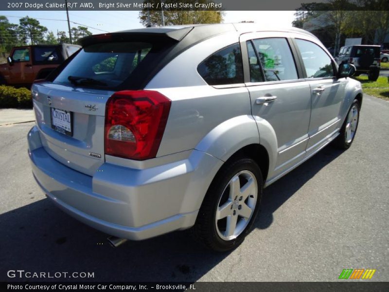 Bright Silver Metallic / Pastel Slate Gray/Red 2007 Dodge Caliber R/T AWD