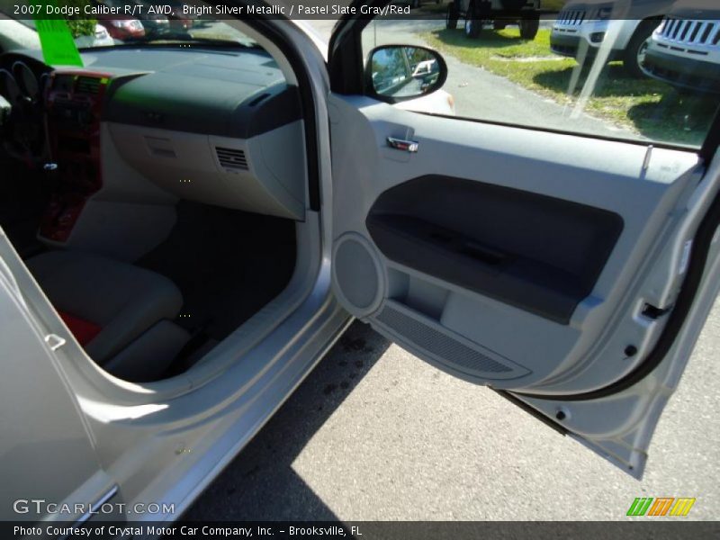 Bright Silver Metallic / Pastel Slate Gray/Red 2007 Dodge Caliber R/T AWD