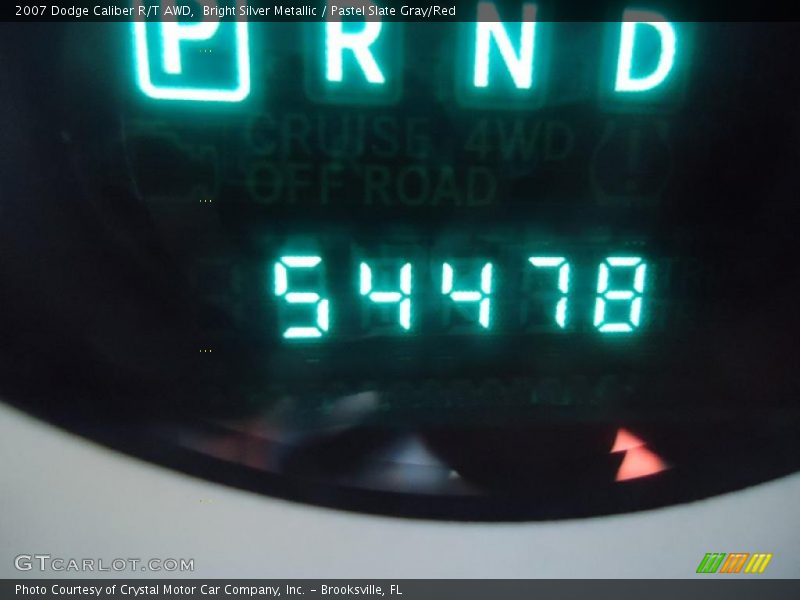 Bright Silver Metallic / Pastel Slate Gray/Red 2007 Dodge Caliber R/T AWD