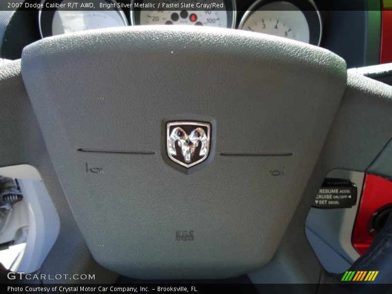 Bright Silver Metallic / Pastel Slate Gray/Red 2007 Dodge Caliber R/T AWD