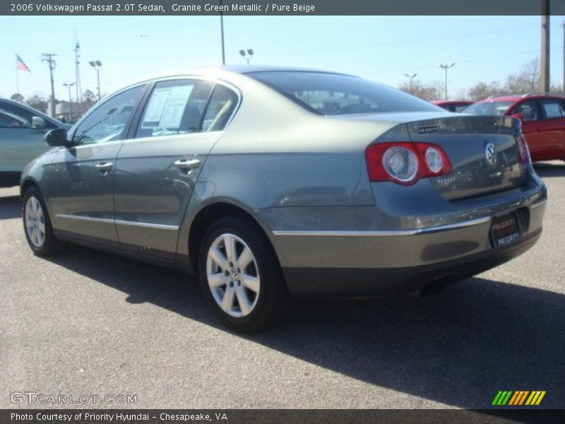 Granite Green Metallic / Pure Beige 2006 Volkswagen Passat 2.0T Sedan