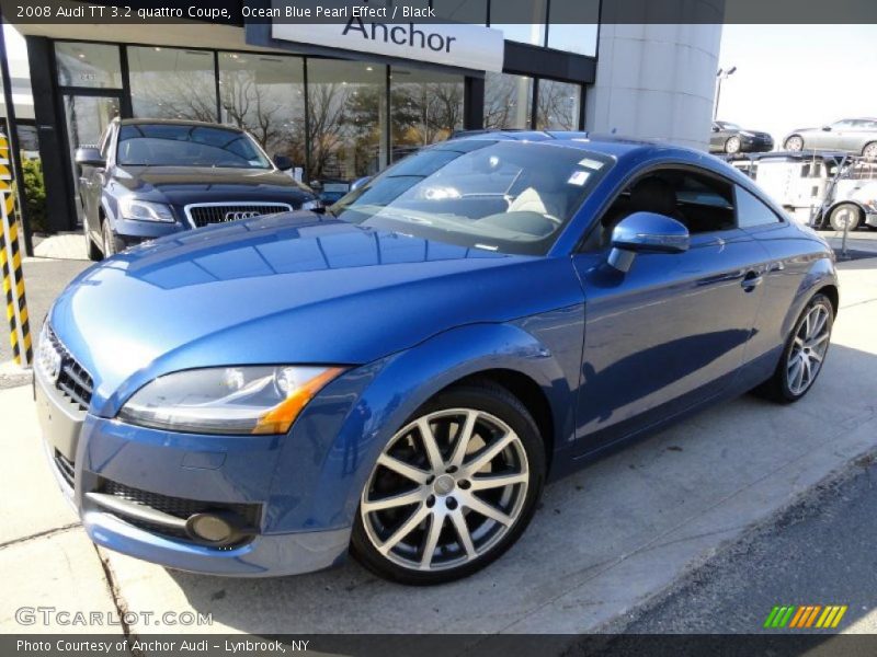 Ocean Blue Pearl Effect / Black 2008 Audi TT 3.2 quattro Coupe