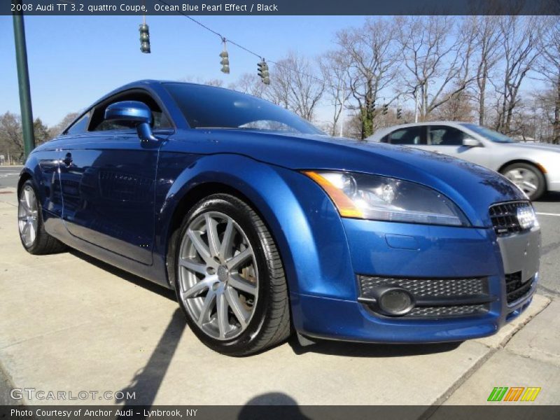 Ocean Blue Pearl Effect / Black 2008 Audi TT 3.2 quattro Coupe