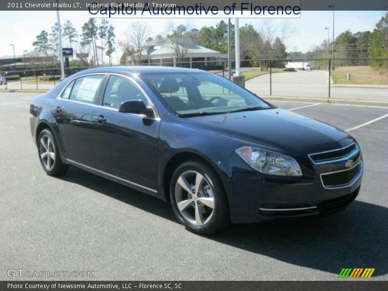 Imperial Blue Metallic / Titanium 2011 Chevrolet Malibu LT