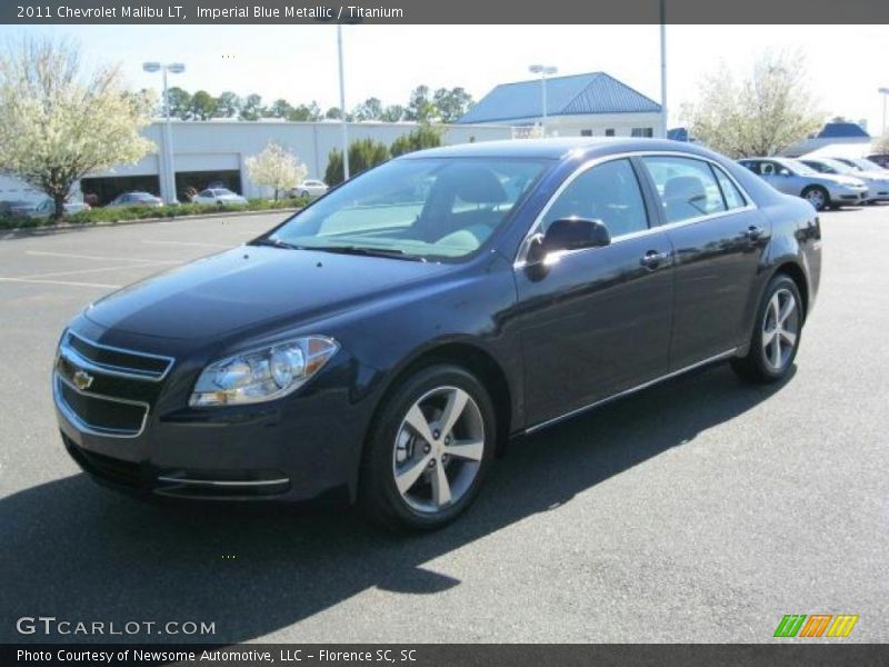 Imperial Blue Metallic / Titanium 2011 Chevrolet Malibu LT